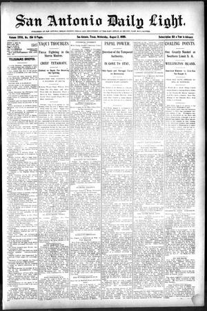 San Antonio Daily Light. (San Antonio, Tex.), Vol. 18, No. 194, Ed. 1 Wednesday, August 2, 1899