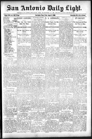 San Antonio Daily Light. (San Antonio, Tex.), Vol. 18, No. 203, Ed. 1 Friday, August 11, 1899