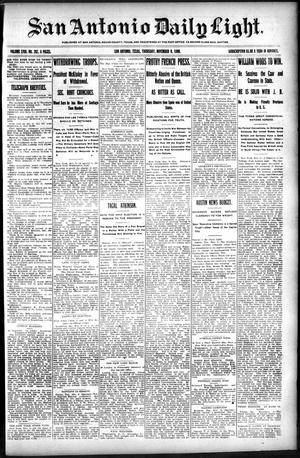 San Antonio Daily Light. (San Antonio, Tex.), Vol. 18, No. 292, Ed. 1 Thursday, November 9, 1899