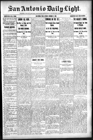 San Antonio Daily Light. (San Antonio, Tex.), Vol. 18, No. 294, Ed. 1 Saturday, November 11, 1899