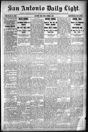 Primary view of object titled 'San Antonio Daily Light. (San Antonio, Tex.), Vol. 18, No. 401, Ed. 1 Tuesday, November 28, 1899'.