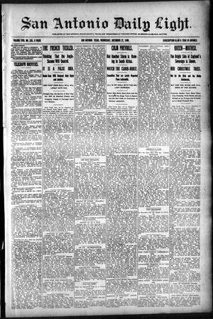 Primary view of object titled 'San Antonio Daily Light. (San Antonio, Tex.), Vol. 18, No. 328, Ed. 1 Wednesday, December 27, 1899'.
