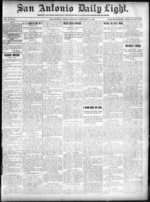 San Antonio Daily Light. (San Antonio, Tex.), Vol. 20, No. 23, Ed. 1 Monday, February 11, 1901