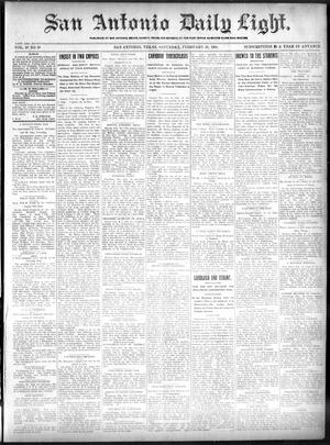San Antonio Daily Light. (San Antonio, Tex.), Vol. 20, No. 28, Ed. 1 Saturday, February 16, 1901