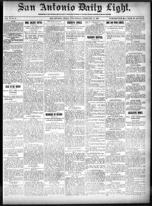 Primary view of object titled 'San Antonio Daily Light. (San Antonio, Tex.), Vol. 20, No. 39, Ed. 1 Wednesday, February 27, 1901'.
