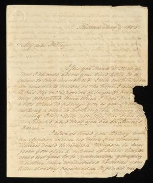 [Letter from Sarah Upshur Teackle Bancker to Elizabeth Upshur Teackle, May 9, 1826]