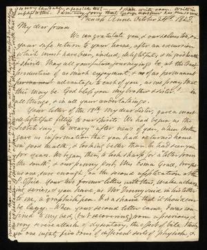 [Letter from Elizabeth Upshur Teackle to Ann Upshur Eyre and John Eyre, October 24, 1828]
