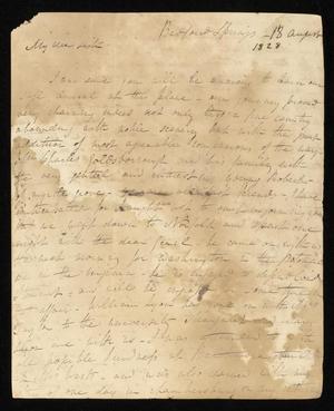 [Letter from Ann Upshur Eyre to her sister, Elizabeth Upshur Teackle, August 18, 1828]
