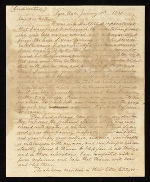 [Letter from Elizabeth Upshur Teackle to her brother, Arthur Upshur, January 11, 1830]