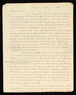 [Letter from Elizabeth Upshur Teackle to her husband, Littleton Dennis Teackle, February 29, 1832]