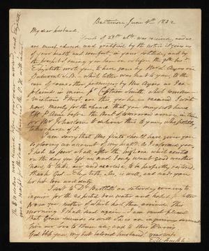 [Letter from Elizabeth Upshur Teackle to her husband, Littleton Dennis Teackle, June 4, 1832]
