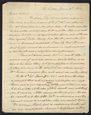 [Letter from Elizabeth Upshur Teackle to her husband, Littleton Dennis Teackle, January 16, 1833]
