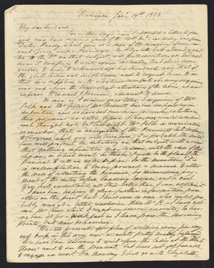 [Letter from Elizabeth Upshur Teackle to her husband, Littleton Dennis Teackle, January 19, 1833]