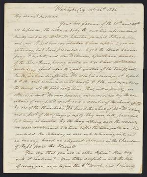 [Letter from Elizabeth Upshur Teackle to her husband, Littleton Dennis Teackle, February 26, 1833]