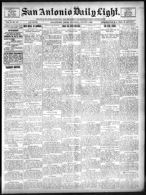 San Antonio Daily Light. (San Antonio, Tex.), Vol. 20, No. 201, Ed. 1 Thursday, August 8, 1901