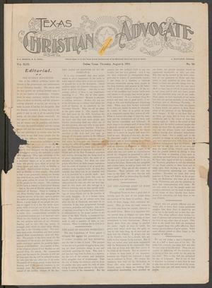Primary view of object titled 'Texas Christian Advocate (Dallas, Tex.), Vol. 49, No. 50, Ed. 1 Thursday, August 6, 1903'.