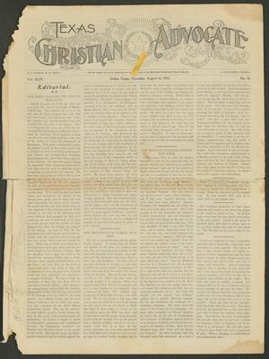 Texas Christian Advocate (Dallas, Tex.), Vol. 49, No. 51, Ed. 1 Thursday, August 13, 1903