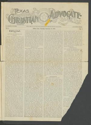 Primary view of object titled 'Texas Christian Advocate (Dallas, Tex.), Vol. 50, No. 5, Ed. 1 Thursday, September 24, 1903'.