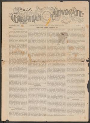 Primary view of object titled 'Texas Christian Advocate (Dallas, Tex.), Vol. 50, No. 19, Ed. 1 Thursday, December 31, 1903'.