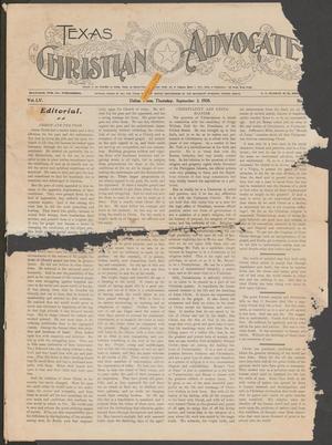 Primary view of object titled 'Texas Christian Advocate (Dallas, Tex.), Vol. 55, No. [3], Ed. 1 Thursday, September 3, 1908'.