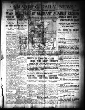 Amarillo Daily News (Amarillo, Tex.), Vol. 4, No. 234, Ed. 1 Sunday, August 2, 1914