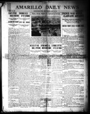 Primary view of object titled 'Amarillo Daily News (Amarillo, Tex.), Vol. 4, No. 256, Ed. 1 Friday, August 28, 1914'.