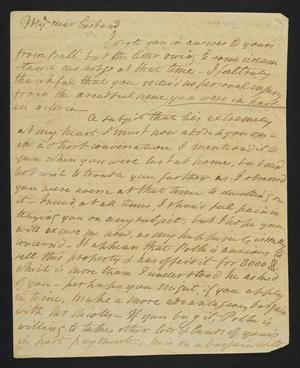 [Letter from Elizabeth Upshur Teackle to her husband, Littleton Dennis Teackle, May 17, 1813]