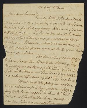 [Letter from Elizabeth Upshur Teackle to her husband, Littleton Dennis Teackle, August 20, 1813]