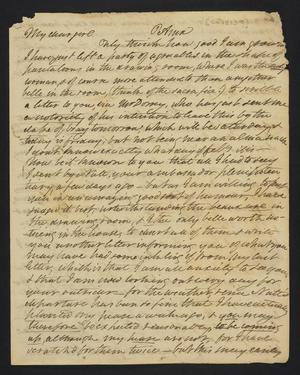 [Letter from Elizabeth Upshur Teackle to her sister, Ann Upshur Eyre, 1813]