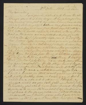 [Letter from Elizabeth Upshur Teackle to her sister, Ann Upshur Eyre, October 18, 1813]
