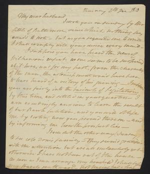 [Letter from Elizabeth Upshur Teackle to her husband, Littleton Dennis Teackle, December 2, 1813]