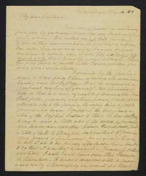 [Letter from Elizabeth Upshur Teackle to her husband, Littleton Dennis Teackle, December 14, 1814]