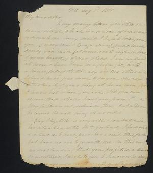 [Letter from Elizabeth Upshur Teackle to her sister, Ann Upshur Eyre, August 2, 1815]