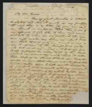 [Letter from Abel P. Upshur to his cousin, Elizabeth Upshur Teackle, August 18, 1815]