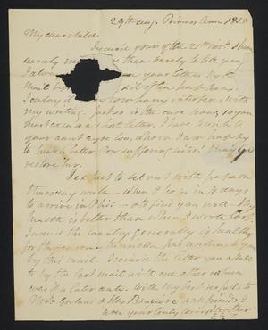 [Letter from Elizabeth Upshur Teackle to her daughter, Elizabeth Ann Upshur Teackle, August 29, 1815]