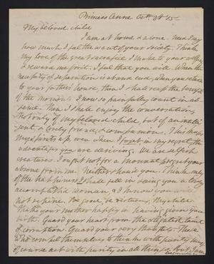 [Letter from Elizabeth Upshur Teackle to her daughter, Elizabeth Ann Upshur Teackle, October 8, 1815]