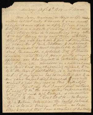 [Letter from Elizabeth Upshur Teackle, April 4, 1819]