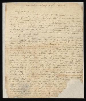 [Letter from Abel P. Upshur to his cousin, Elizabeth Upshur Teackle, January 25, 1824]