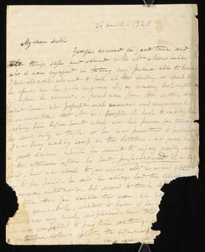[Letter from Ann Upshur Eyre to her sister, Elizabeth Upshur Teackle, March 26, 1825]