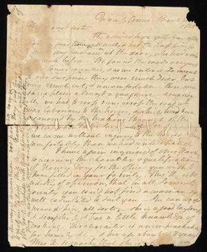[Letter from Elizabeth Upshur Teackle to her sister, Ann Upshur Eyre, March 21, 1825]