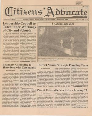 Citizens' Advocate (Coppell, Tex.), Vol. 19, No. 1, Ed. 1 Friday, January 3, 2003
