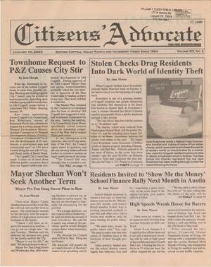 Citizens' Advocate (Coppell, Tex.), Vol. 19, No. 2, Ed. 1 Friday, January 10, 2003
