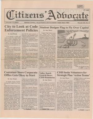 Citizens' Advocate (Coppell, Tex.), Vol. 19, No. 3, Ed. 1 Friday, January 17, 2003