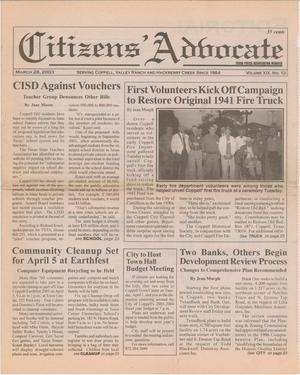 Citizens' Advocate (Coppell, Tex.), Vol. 19, No. 13, Ed. 1 Friday, March 28, 2003