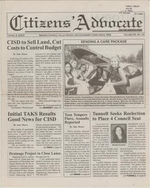 Citizens' Advocate (Coppell, Tex.), Vol. 19, No. 14, Ed. 1 Friday, April 4, 2003