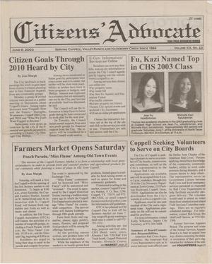 Citizens' Advocate (Coppell, Tex.), Vol. 19, No. 23, Ed. 1 Friday, June 6, 2003