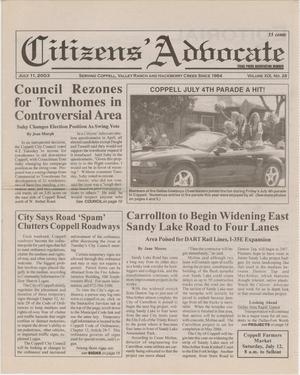 Citizens' Advocate (Coppell, Tex.), Vol. 19, No. 28, Ed. 1 Friday, July 11, 2003