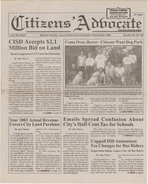 Citizens' Advocate (Coppell, Tex.), Vol. 19, No. 30, Ed. 1 Friday, July 25, 2003