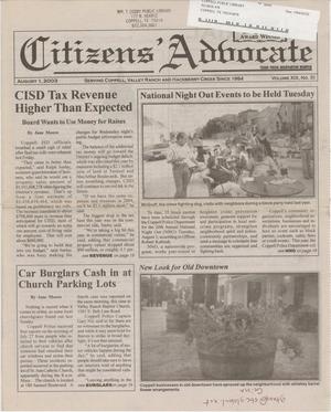 Citizens' Advocate (Coppell, Tex.), Vol. 19, No. 31, Ed. 1 Friday, August 1, 2003