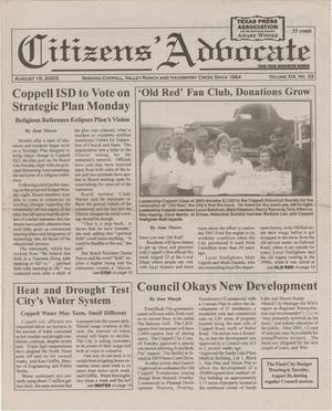 Citizens' Advocate (Coppell, Tex.), Vol. 19, No. 33, Ed. 1 Friday, August 15, 2003